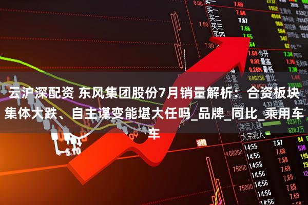 云沪深配资 东风集团股份7月销量解析：合资板块集体大跌、自主谋变能堪大任吗_品牌_同比_乘用车