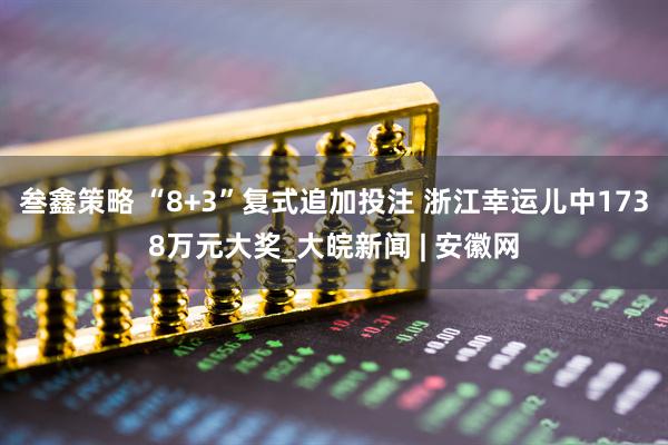 叁鑫策略 “8+3”复式追加投注 浙江幸运儿中1738万元大奖_大皖新闻 | 安徽网