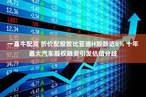 一直牛配资 折价配股致比亚迪H股跌近8% 十年最大汽车股权融资引发估值分歧