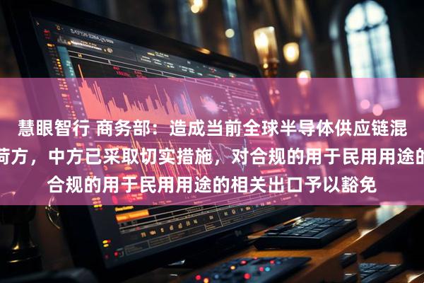 慧眼智行 商务部:造成当前全球半导体供应链混乱的源头和责任在荷方,中方已采取切实措施,对合规的用于民用用途的相关出口予以豁免